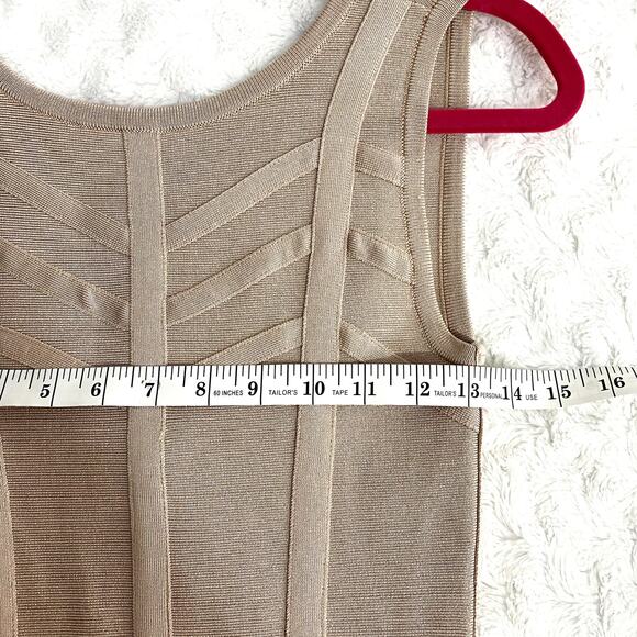 Bebe Rose Dust Sleeveless Open Back Bandage Bodycon Party Mini Dress XS - Picture 7 of 9